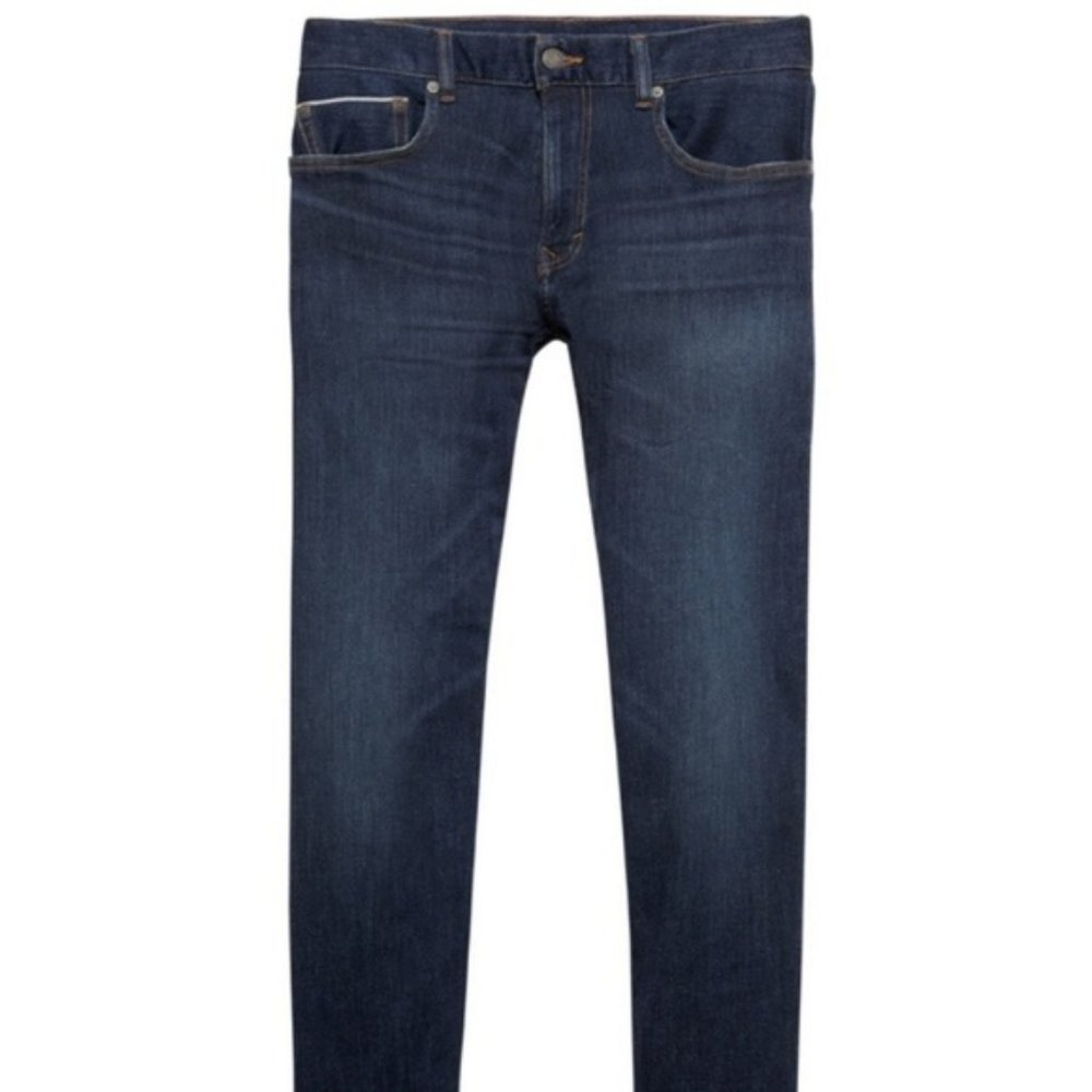 Banana Republic Men's Straight Jeans - Dark Blue Denim